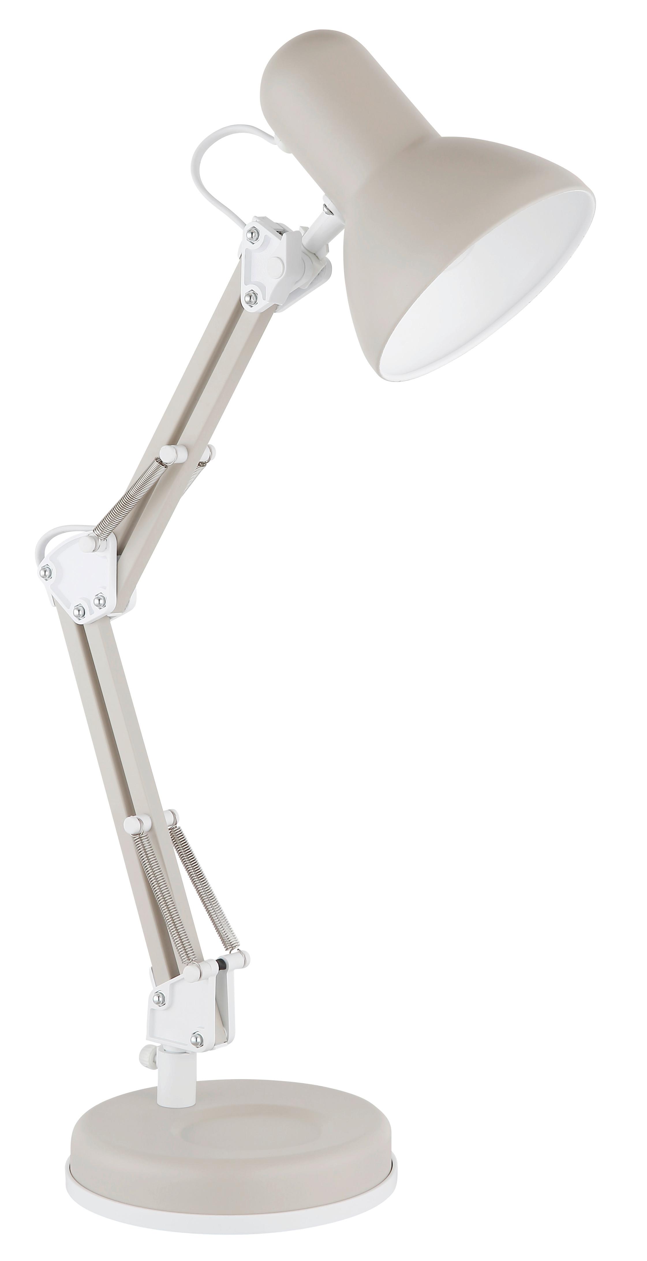 Stona Lampa Famous - bela/boja peska, Dizajnerski, metal/plastika (40/15/59cm)