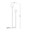 GOLVLAMPA SEHR - vit/svart, Modern, metall/glas (35/160cm) - Mömax