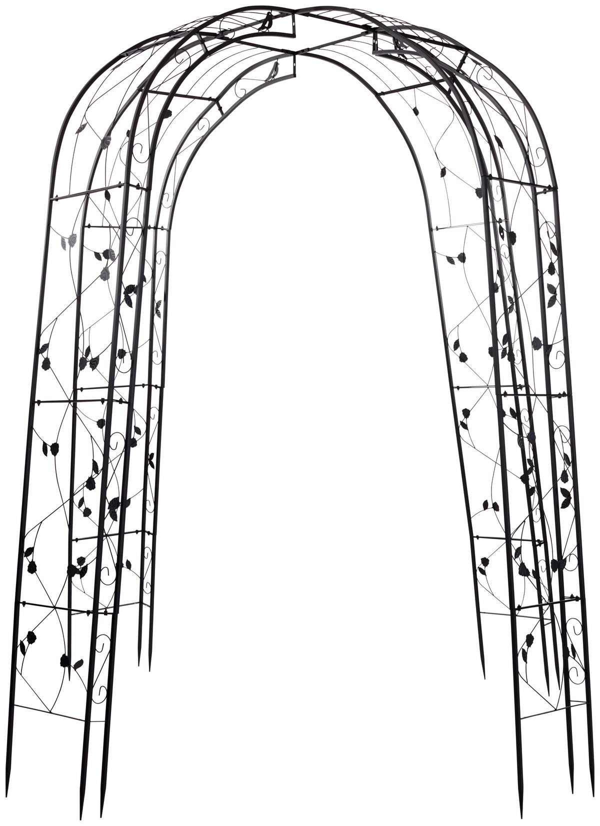 Rosenbogen Mira ca. 145x260 cm Anthrazit - Anthrazit, MODERN, Metall (145/260/38cm) - Gardenson