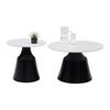 SOFFBORD NOAH - vit/svart, Modern, metall/keramik (70/50/70/50/43/48cm) - Mömax