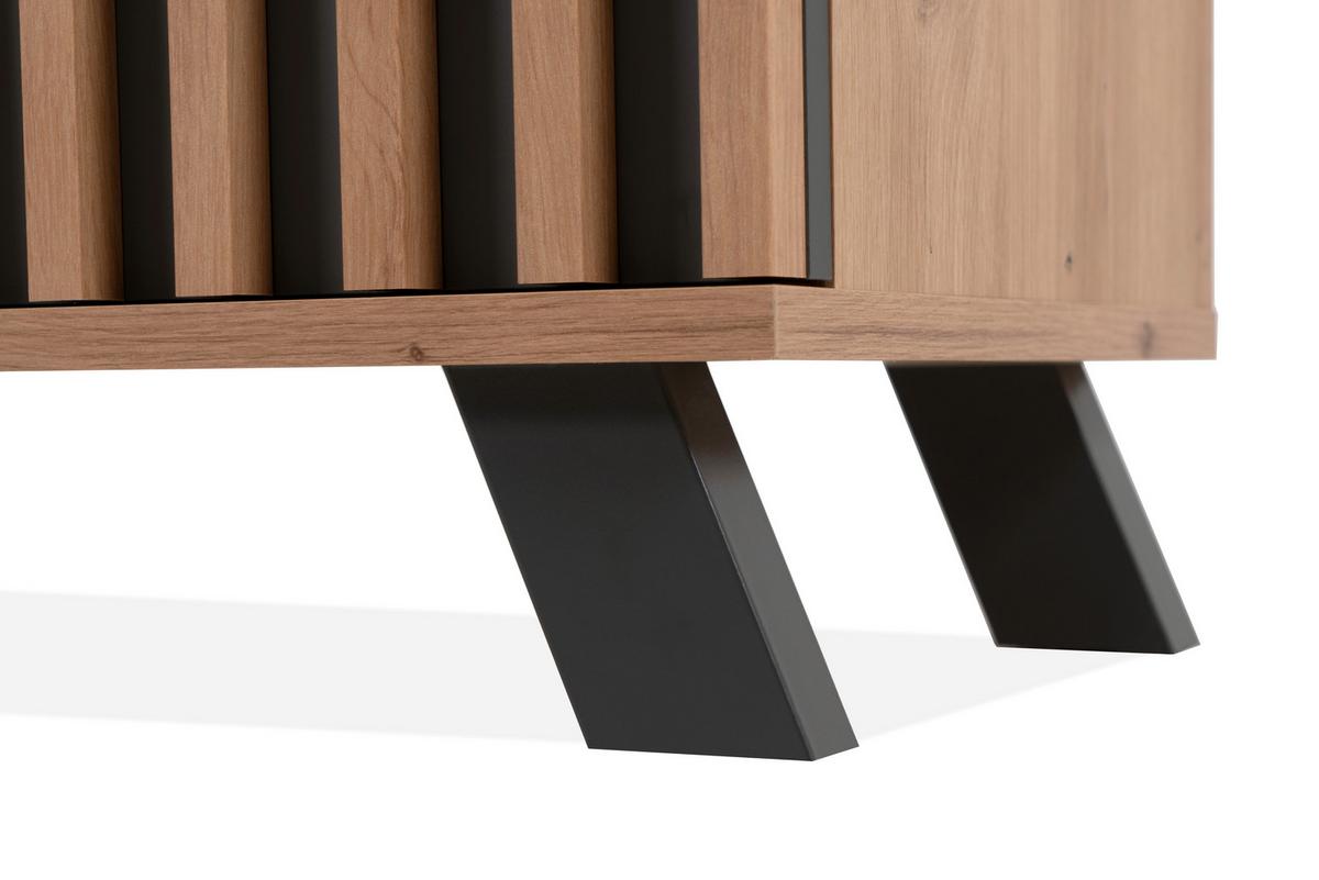 KOMODA NISKA MEDAN 56A TV-BOARD - antracytowy/czarny, Lifestyle, materiał drewnopochodny/metal (138/44/40cm) - MID.YOU