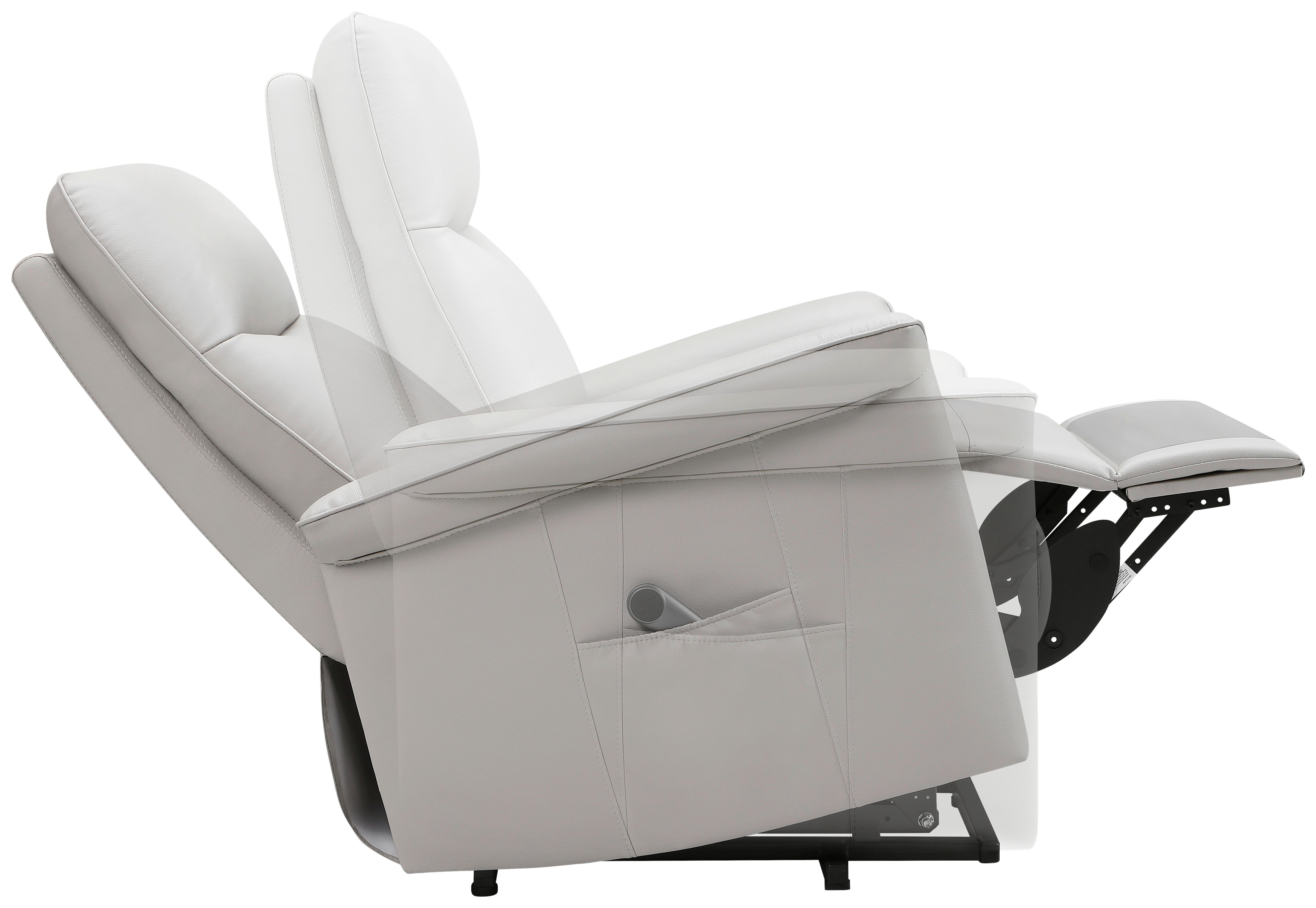RELAXFÅTÖLJ CARLO - beige/svart, Klassisk, metall/läder (77/103/84cm) - Mömax