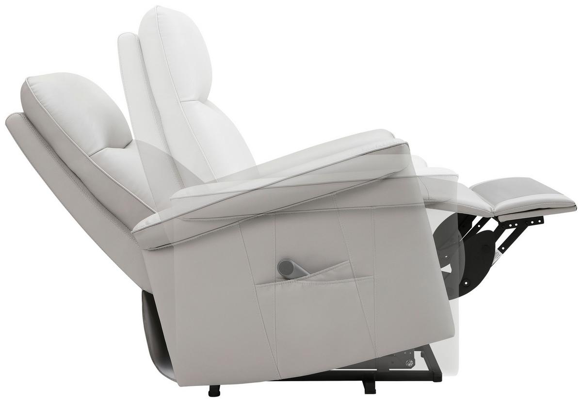 Relaxsessel Carlo Beige - Beige/Schwarz, KONVENTIONELL, Leder/Holz (77/103/84cm) - Mömax