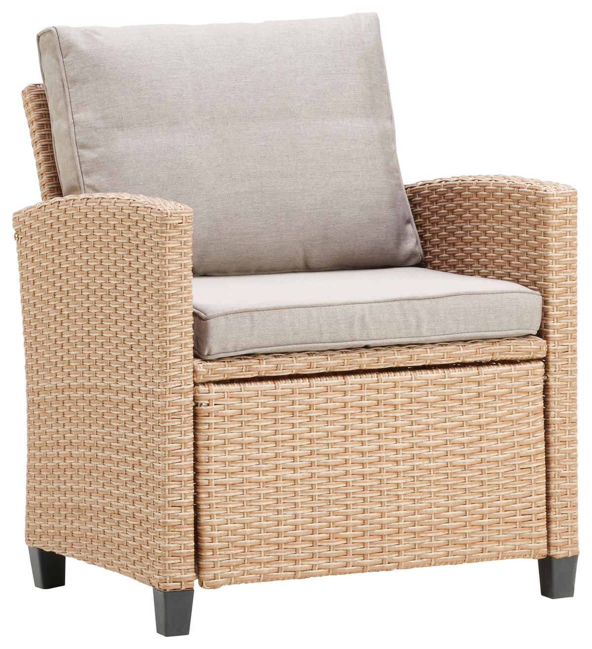Lounge Garnitura Porto-multi, Svetlo Rjava, 6-Delni Set - svetlo rjava/siva, Moderno, umetna masa/tekstil (190/237cm) - Beldano