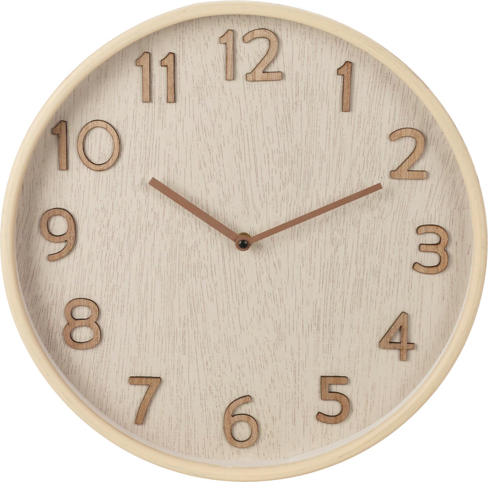 Falióra Clock - világosbarna/szürke, faalapú anyag (38/5cm)