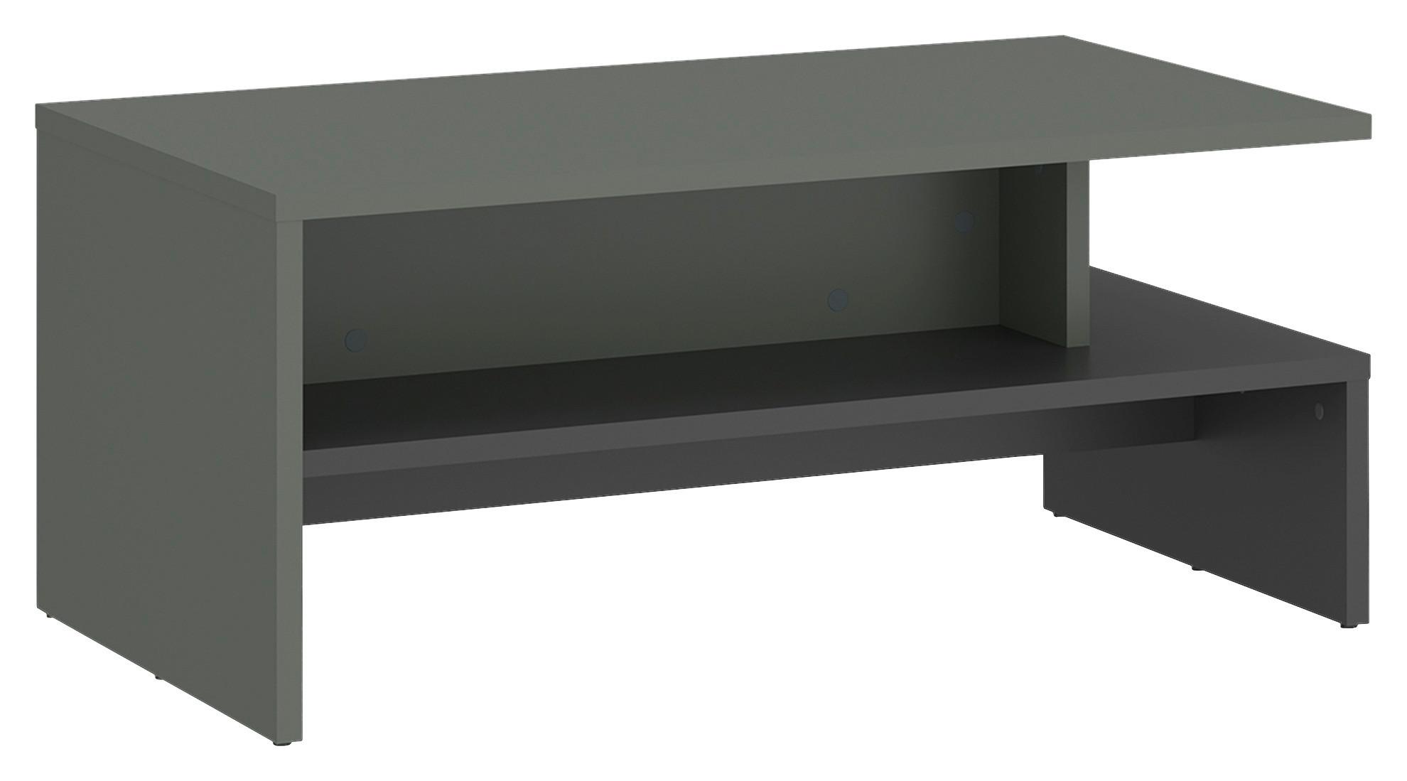 Klubska Miza Shirley, Siva, Zelena, Črna - siva/zelena, Design, leseni material (100/66/45,5cm)