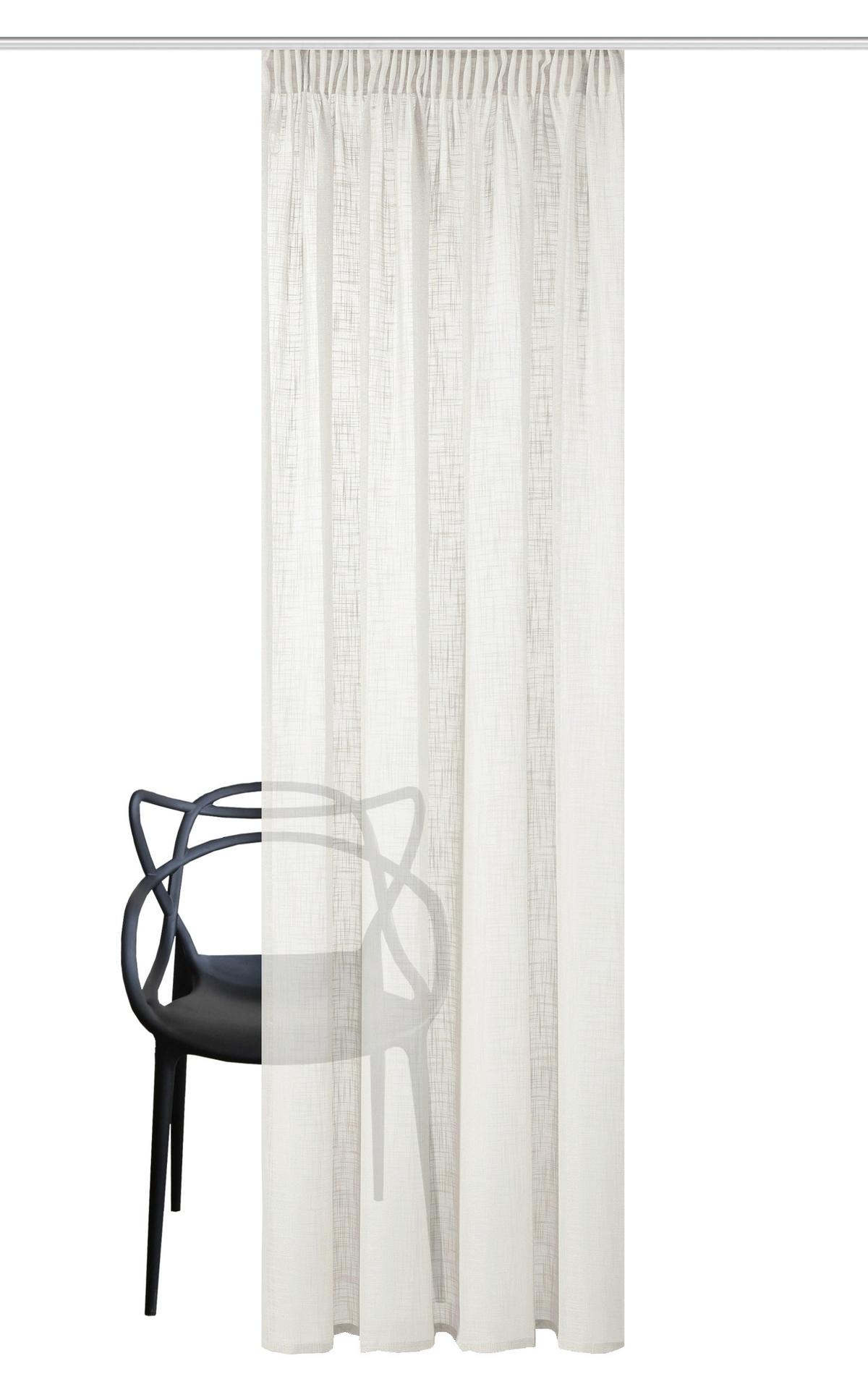 Fertigvorhang Softy Weiß ca. 140x225cm - Weiß, Basics, Textil (140/225cm)