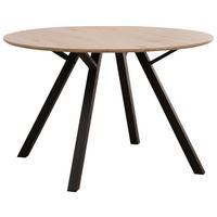 Masă Arno 120 - stejar Artisan/negru, Modern, metal/material pe bază de lemn (120/76/120cm)