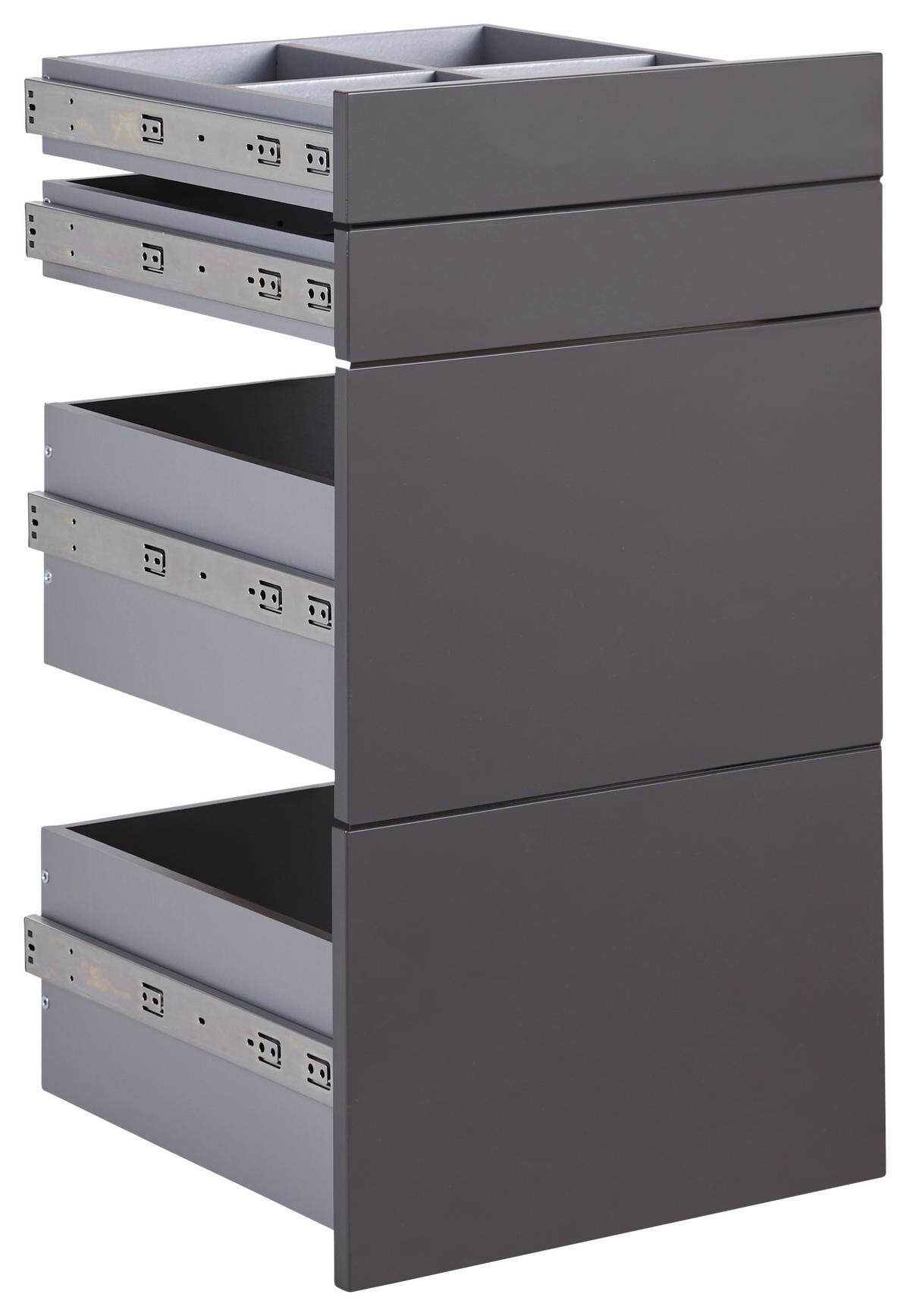 Set Predalov Unit, Antracit, 4 Kos, Š. 45 Cm - Moderno, leseni material (45,3/83/47cm) - Based
