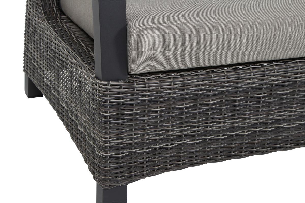 Loungegarnitur Corido Grau - Grau, Basics, Keramik/Kunststoff (302/88/219cm) - Siena Garden