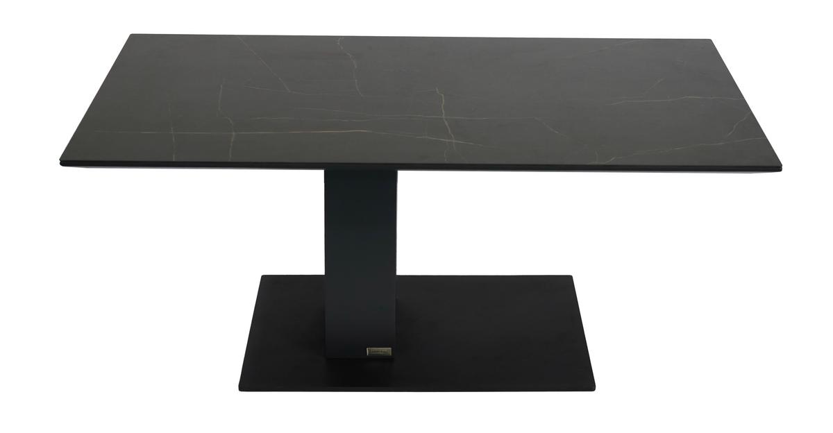 STOLIK KAWOWY MILANO -EXKLUSIV- - antracytowy/czarny, Design, materiał drewnopochodny/metal (110/59/47-66cm) - Dieter Knoll