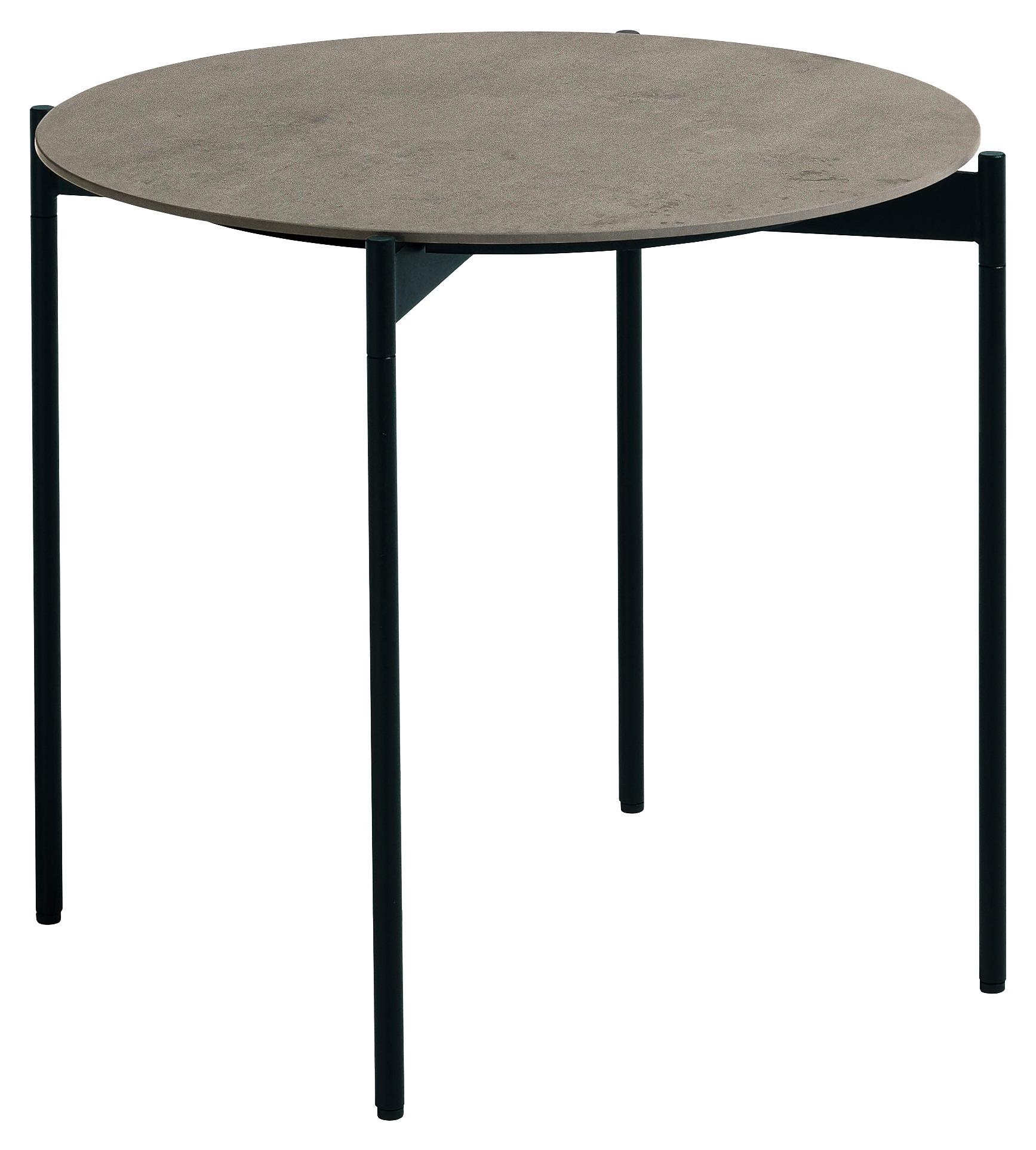 STOLIK KAWOWY RIO - czarny/szary, Design, metal/ceramika (55/55/49cm) - Venjakob