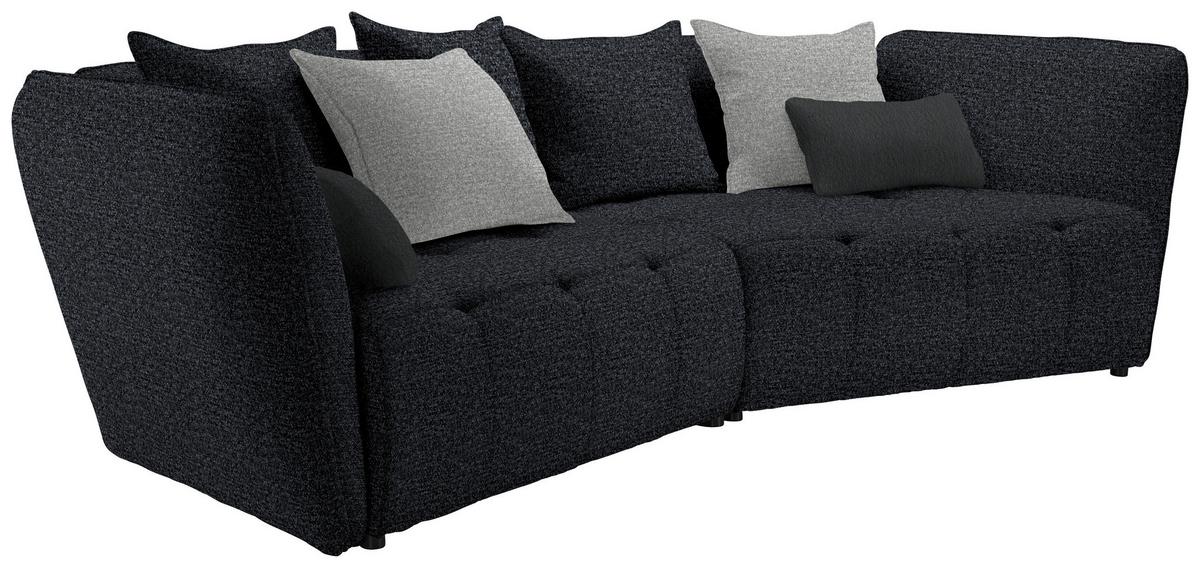 Boxspringsofa Sofi Dunkelgrau - Dunkelgrau/Hellgrau, MODERN, Textil (294/93/152cm) - Premium Living