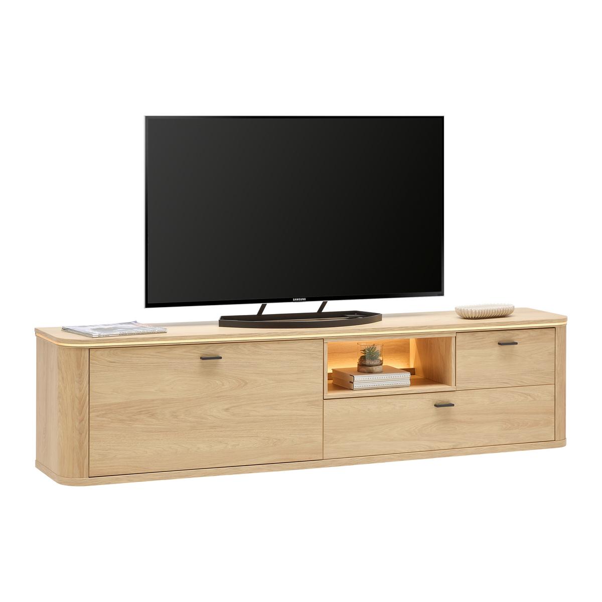 HÄNGEELEMENT LAGOS -EXKLUSIV- - Eichefarben/Anthrazit, Modern, Holzwerkstoff/Metall (210,2/51,3/37,5cm) - Premium Living