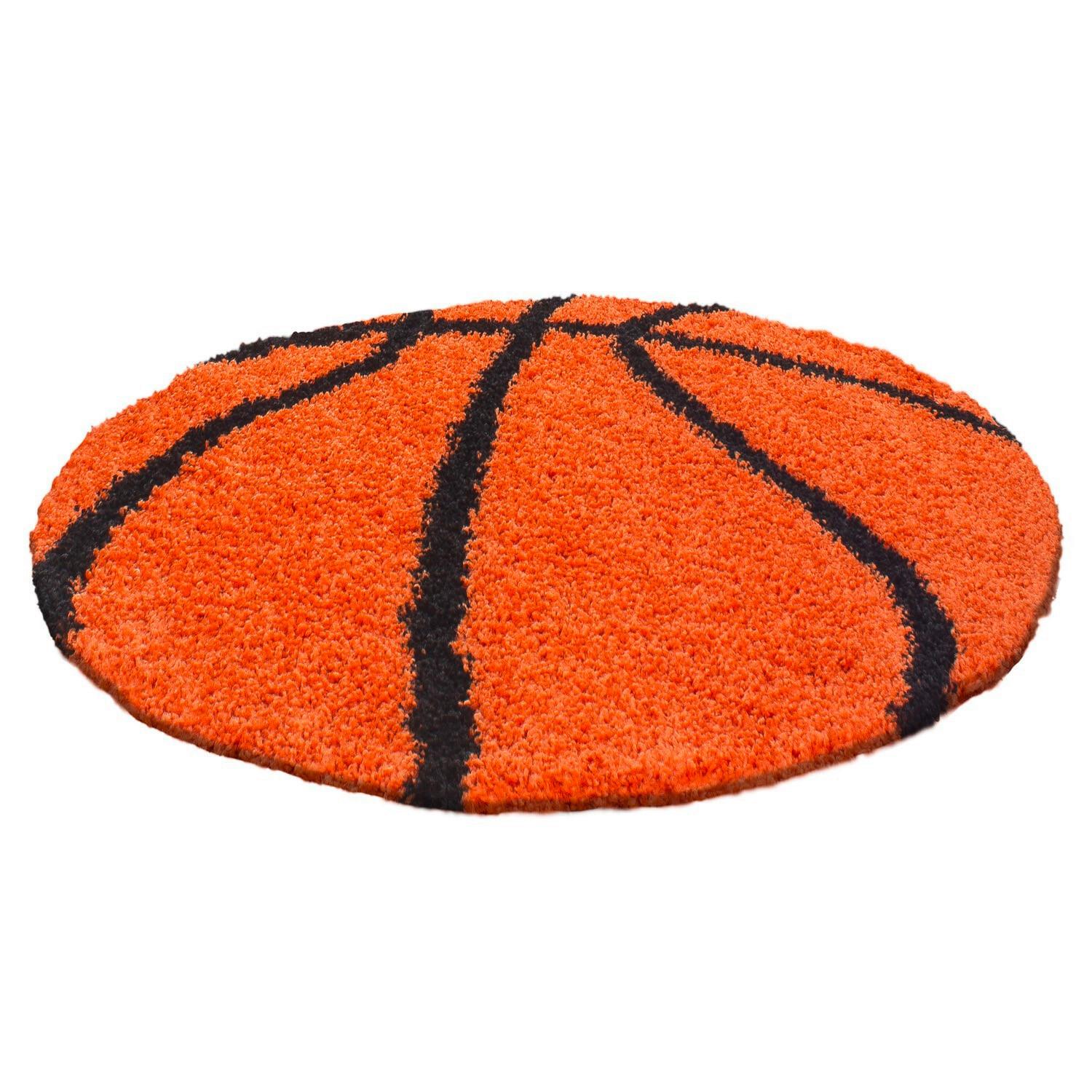 Kinderteppich Fun Orange/Schwarz Ø ca. 120cm - Orange, Trend, Textil (120/120cm) - Ben'n'jen
