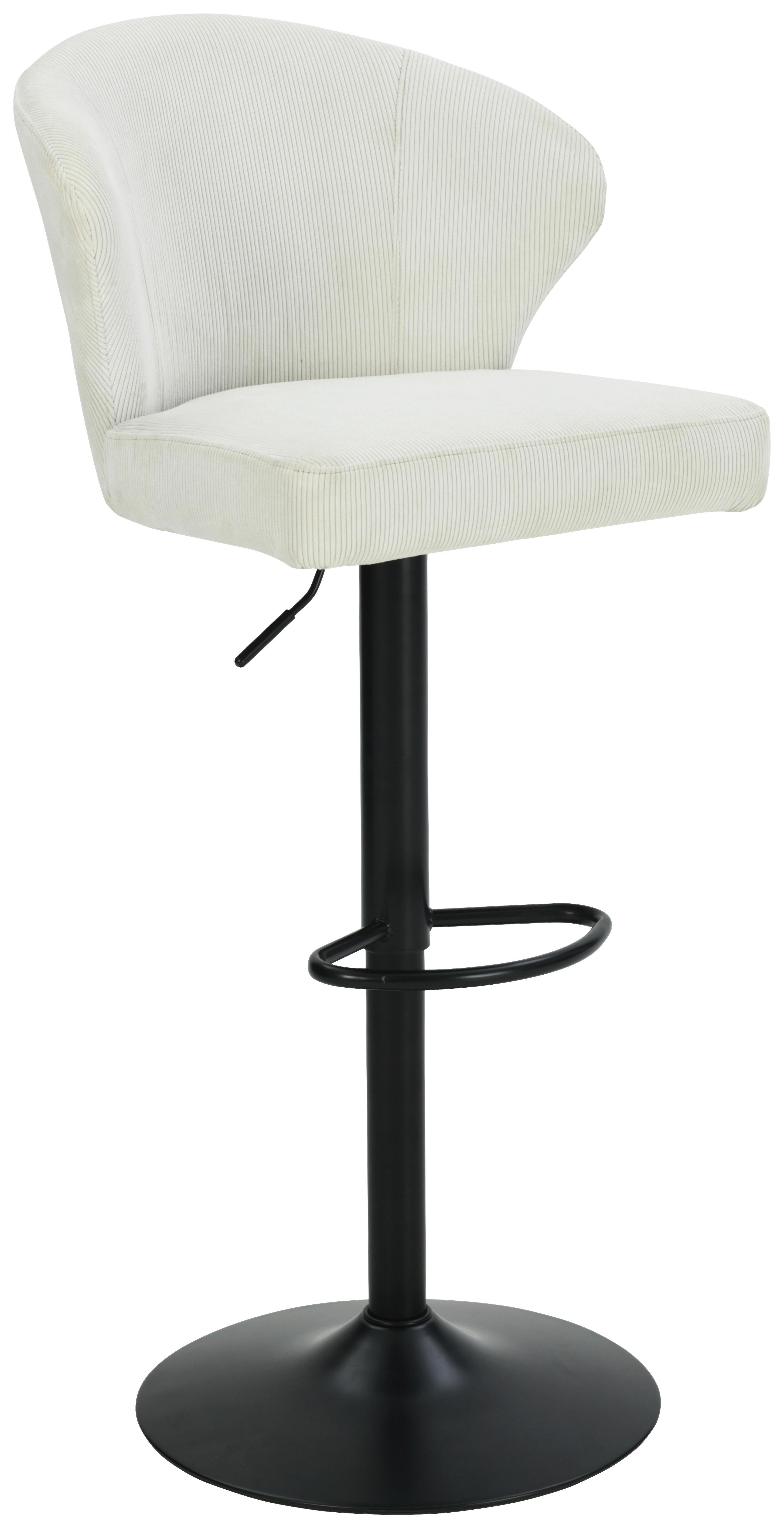 Barhocker Jana Beige/Schwarz - Beige/Schwarz, MODERN, Holz/Textil (54/50,5-93,5/56cm) - Based