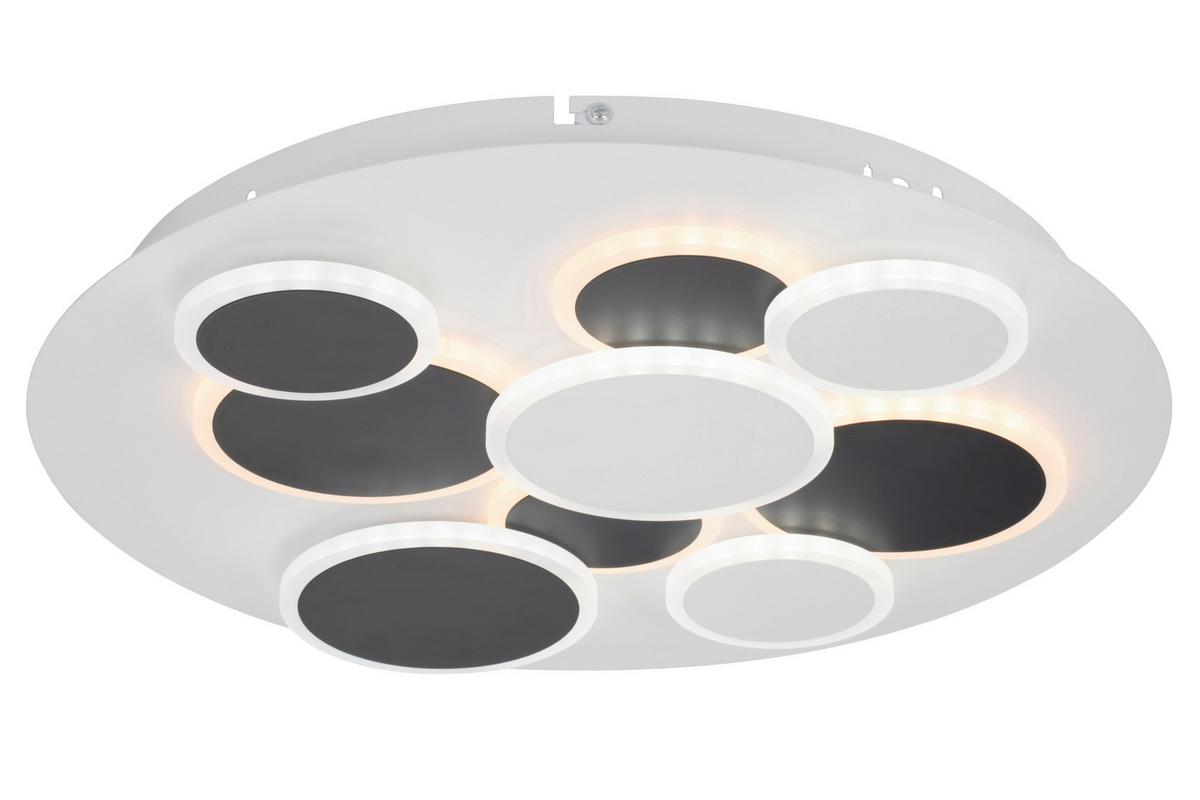 LAMPA SUFITOWA LED BLACKBURN *SBN* - czarny/biały, Trend, tworzywo sztuczne/metal (46,8/6cm) - Novel