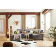 Beistelltisch in Natur/nickelfarben - Naturfarben/Nickelfarben, ROMANTIK / LANDHAUS, Holz/Metall (37,5/56cm) - PREMIUM LIVING
