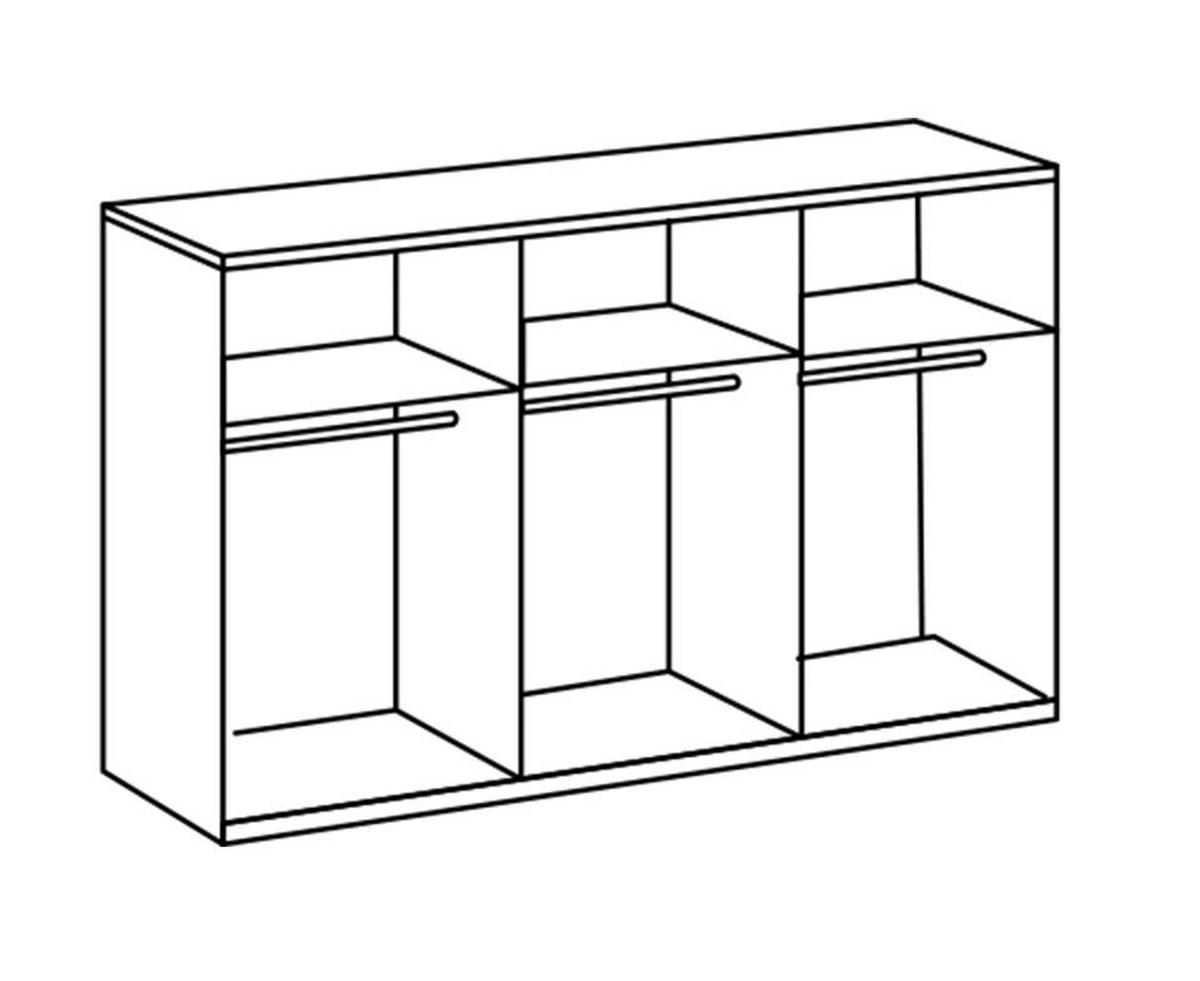 DULAP USI CULISANTE ATLANTA - grafit/negru, Modern, sticlă/material pe bază de lemn (300/216/65cm) - Premium Living