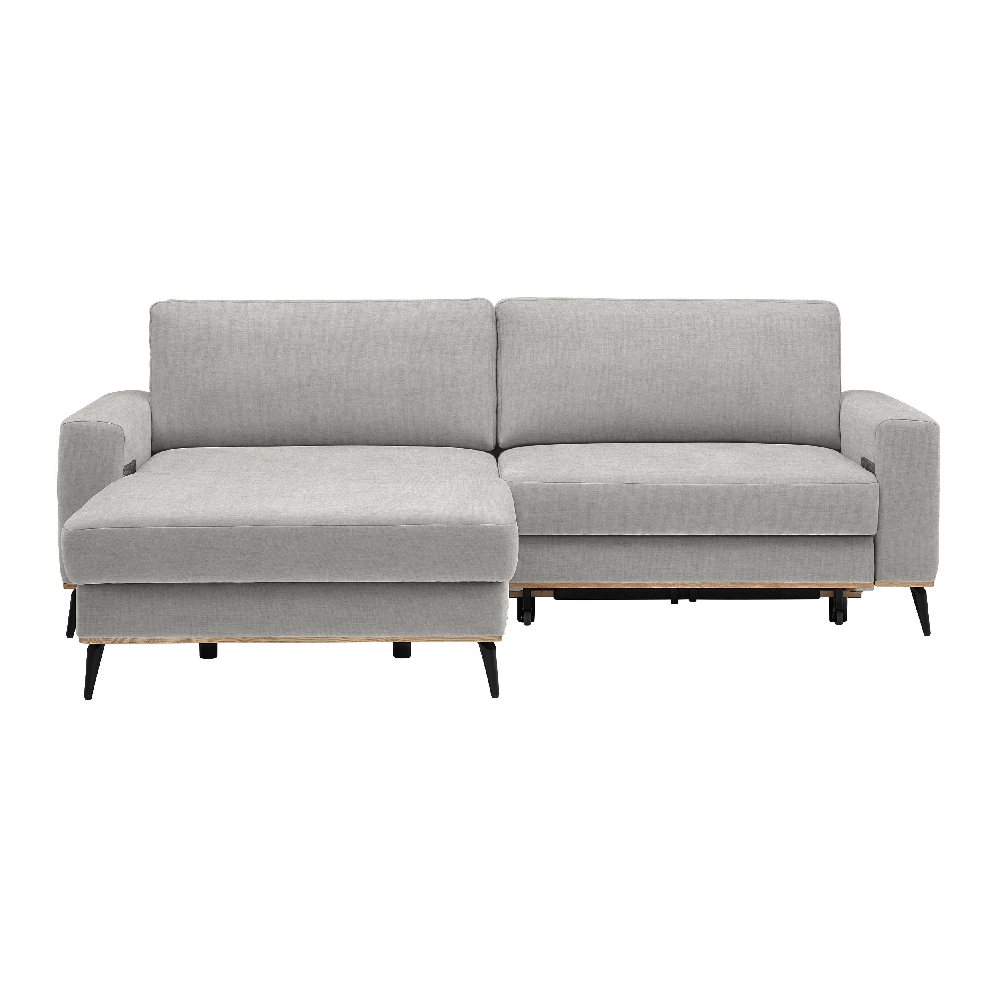 Wohnlandschaft Romeo Beige - Beige/Schwarz, KONVENTIONELL, Holz/Textil (167/87/234cm) - Zandiara