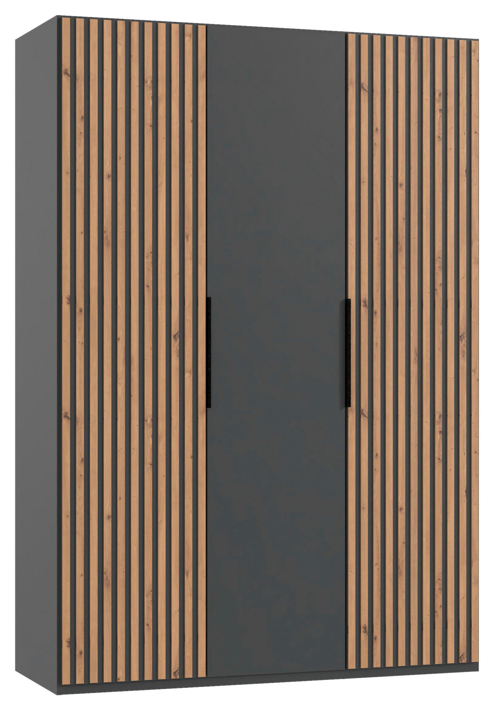 DULAP USI ROTATIVE ANDORRA - culoare lemn stejar/grafit, Modern, material pe bază de lemn (150/216/58cm) - Modern Living