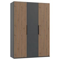 DULAP USI ROTATIVE ANDORRA - culoare lemn stejar/grafit, Modern, material pe bază de lemn (150/216/58cm) - Modern Living