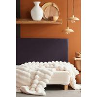 Pătură blană ecologică Blanket Moka Cream,cca. 130x180cm - alb, textil (130/180cm)