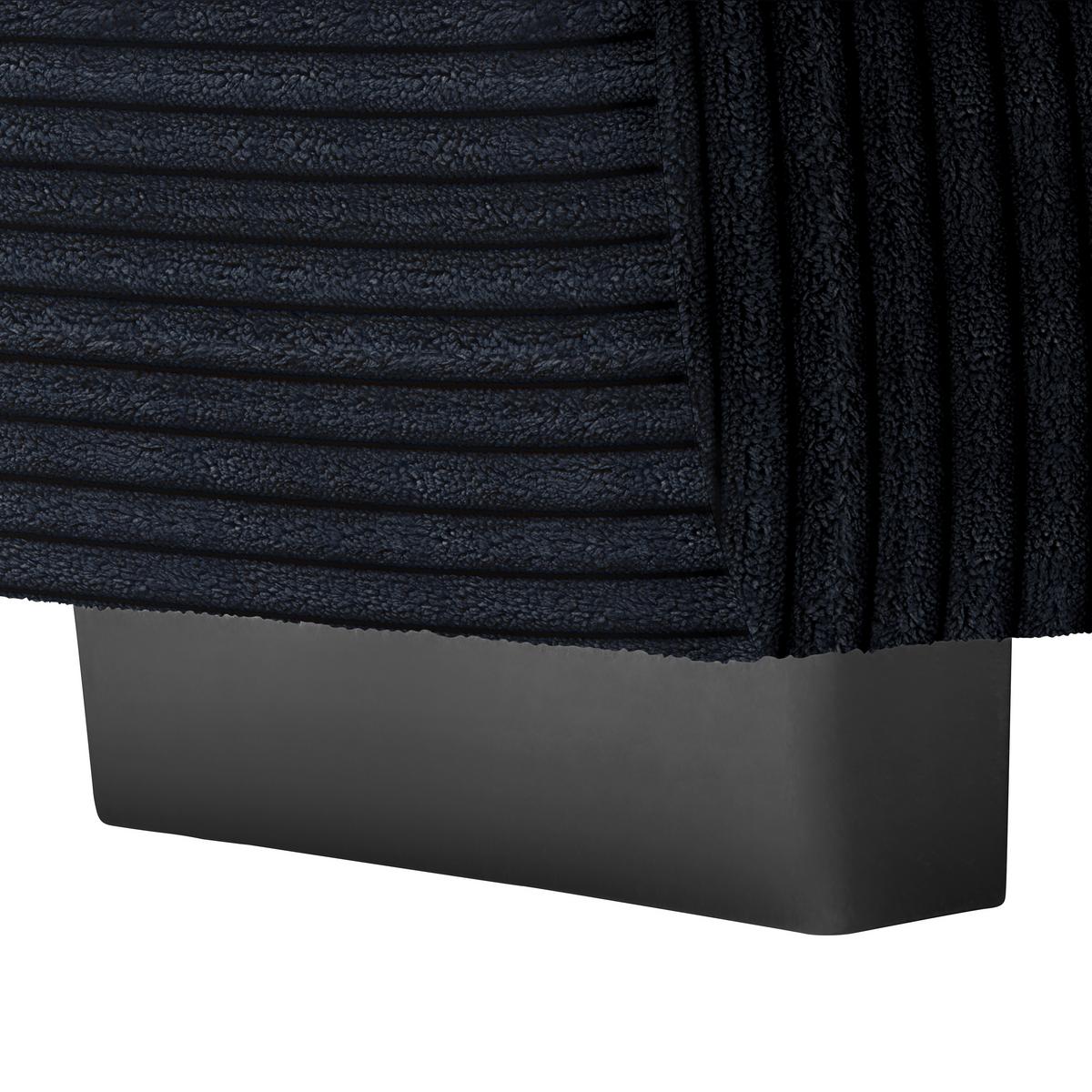 Wohnlandschaft Vivo Dunkelgrau - Dunkelgrau/Schwarz, MODERN, Kunststoff/Textil (179/63/317cm) - Based