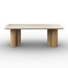 MATBORD KIANO - cremefärgad/naturfärgad, Modern, trämaterial/trä (220/105/76cm) - Bessagi Home