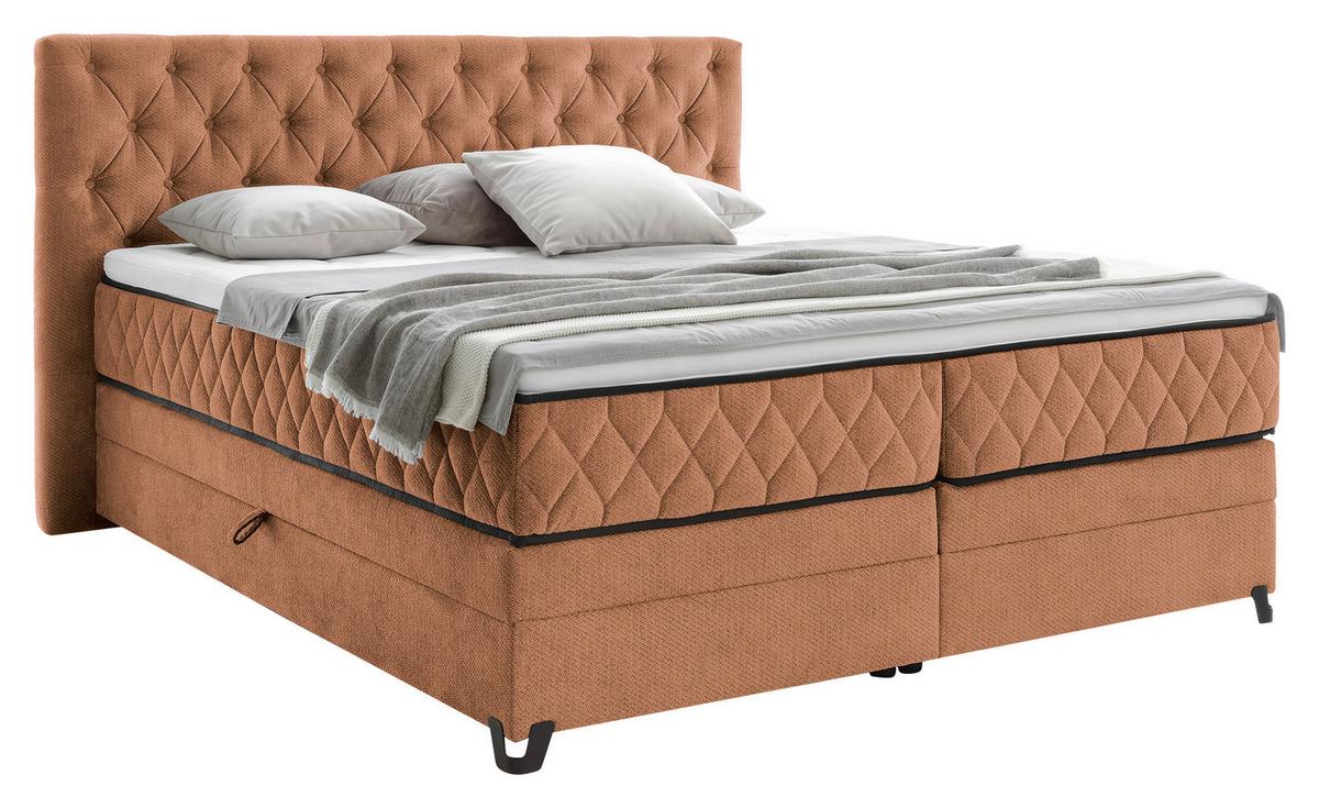 Boxspring Krevet Carmen - boje lješnjaka, Konvencionalno, drvni materijal/drvo (160/200cm) - Modern Living