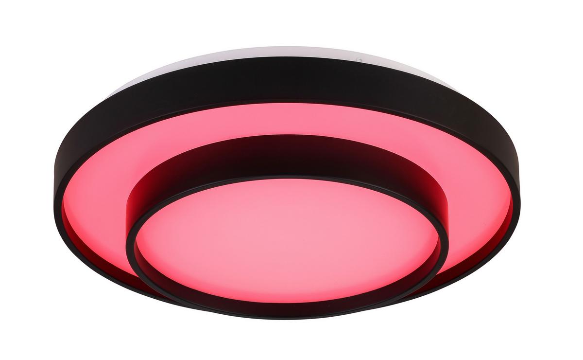 LAMPA SUFITOWA LED RIKU - czarny, Modern, tworzywo sztuczne/metal (48/8,5cm) - Bessagi Home