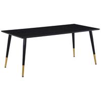 ESSTISCH DIPP - Messingfarben/Schwarz, Design, Holzwerkstoff/Metall (180/90/75cm) - Livetastic