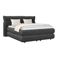 Boxspring Krevet Carmelo - crna, Trend, tekstil/plastika (160/200cm) - Premium Living
