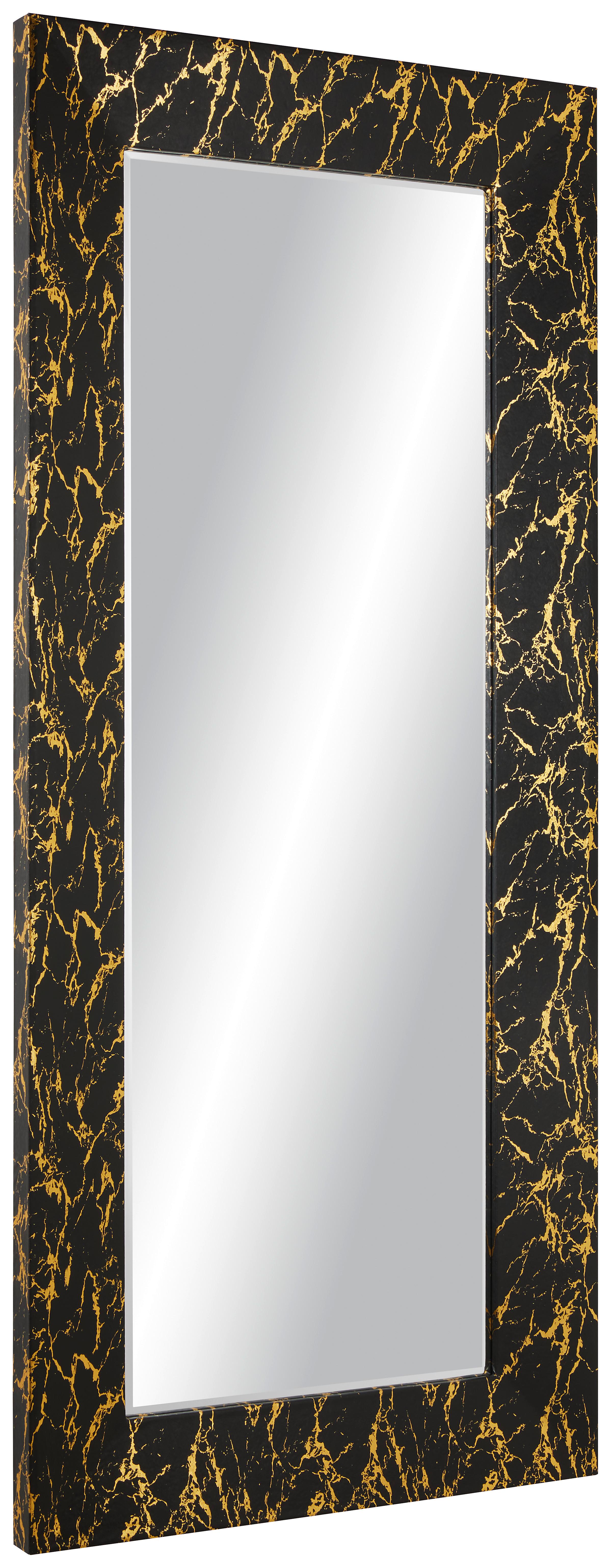 Wandspiegel in Schwarz/Goldfarben - Goldfarben/Schwarz, MODERN, Glas/Holzwerkstoff (80/180/5cm) - Modern Living