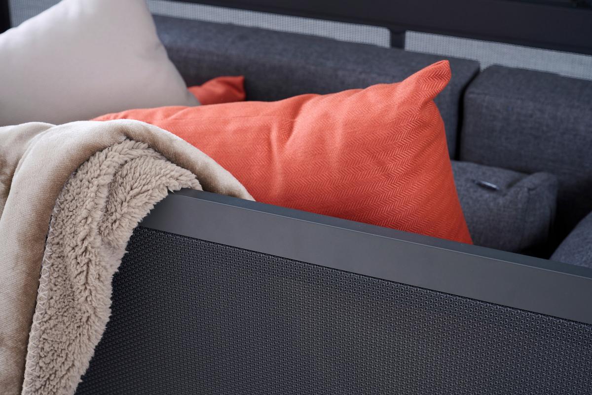 Kissenbox Sabano Grau - Grau, Basics, Kunststoff/Metall (58,7/75/135,5cm) - Siena Garden