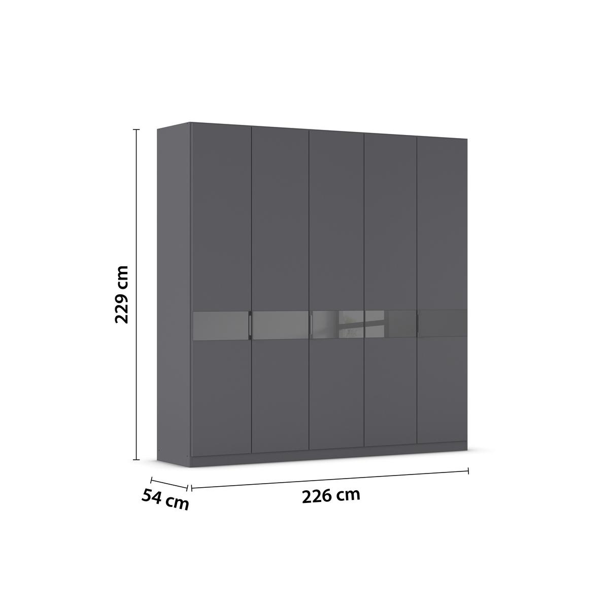 Ormar S Klasičnim Vratima Versity - siva, Trend, drvni materijal/metal (226/229/54cm) - Premium Living