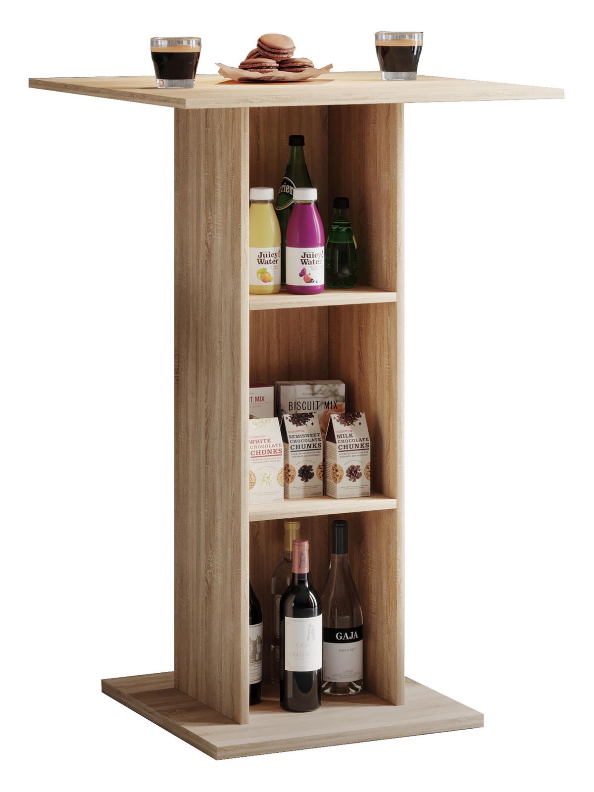 Barska Miza Standos, Hrast - hrast sonoma, Basics, leseni material (70/70/108cm) - MID.YOU