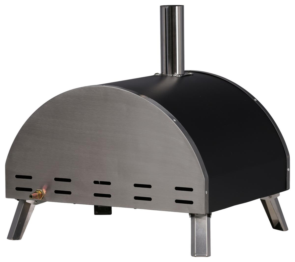 Pizzaofen Kerang ca. 56,3x56,5x54 cm Silber - Silberfarben, KONVENTIONELL, Metall (56,3/56,5/54cm) - Gardenson