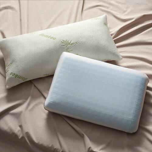 NACKKUDDE CLOUD - vit/blå, textil (60/40/12cm) - Premium Living