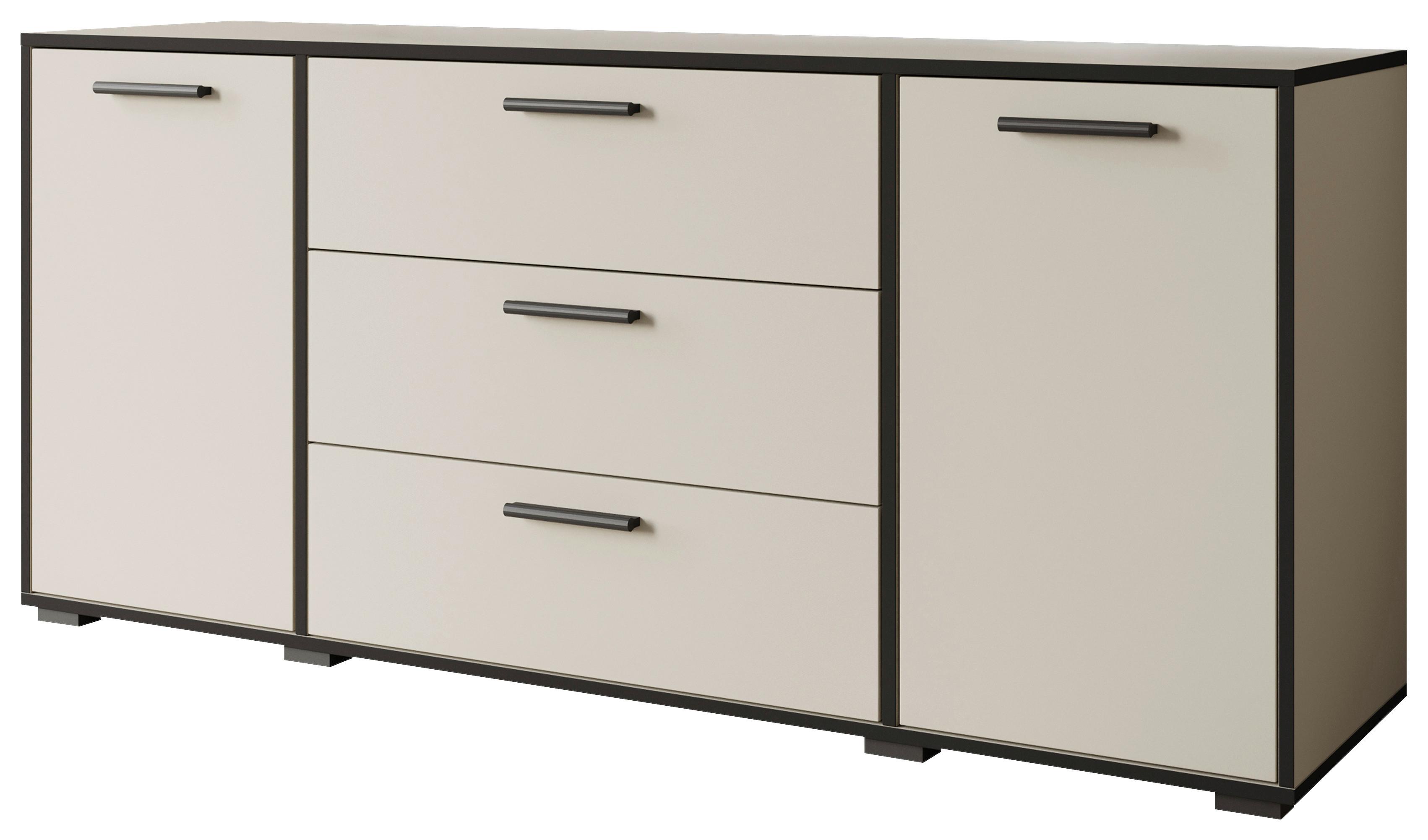 Sideboard Bogota Kaschmir/Schwarz - Kaschmir/Graphitfarben, Basics, Holzwerkstoff/Kunststoff (150/68/40cm) - P & B