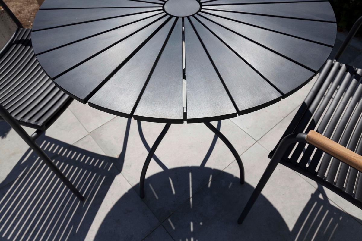 Stapelstuhl Mood Air Anthrazit/Teakholz - Anthrazit/Teakfarben, KONVENTIONELL, Holz/Kunststoff (60/78/56cm) - Gardenson