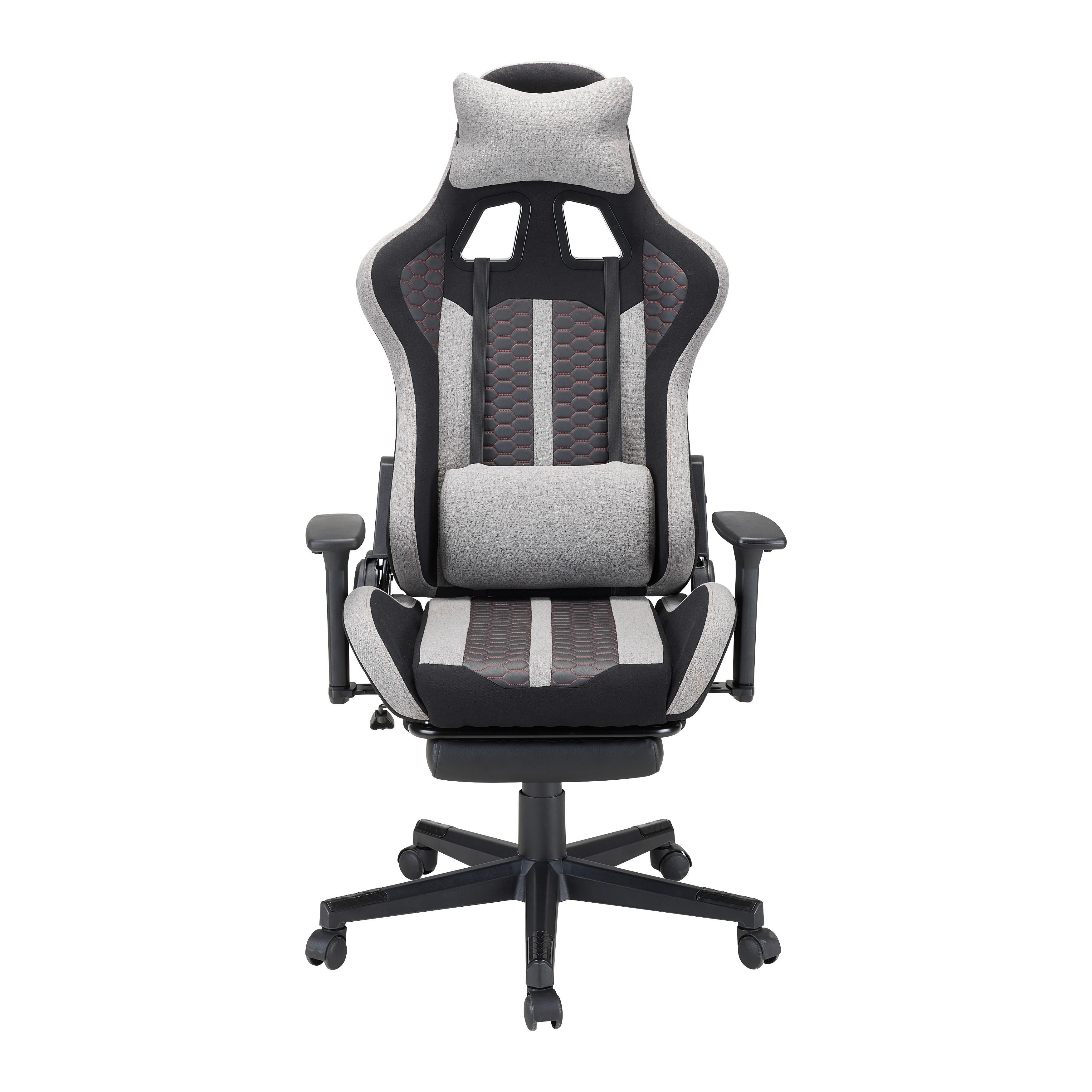 Gamingstuhl Racer II Grau - Schwarz/Grau, MODERN, Kunststoff/Textil (63/114/62cm) - Mömax