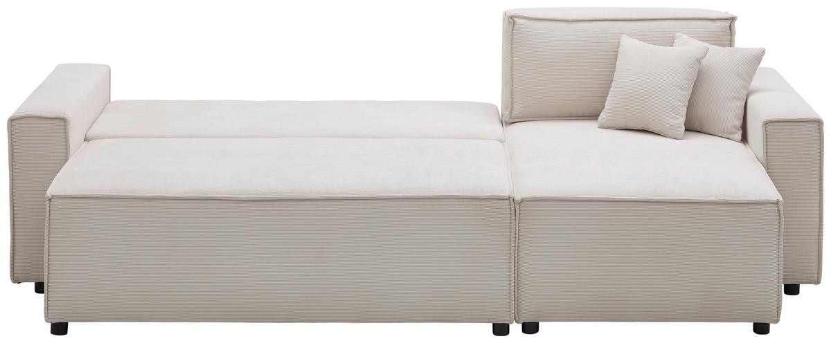 Sedežna Garnitura Mira, Bež, Ležišče - črna/bež, Basics, tekstil (248/76/140cm) - Modern Living