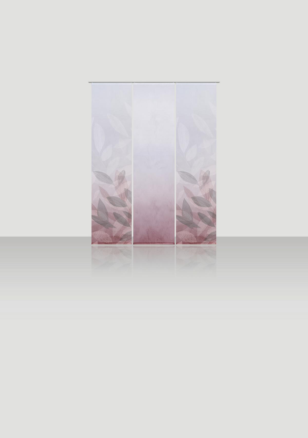 ZASŁONA PANELOWA ABIGAIL - bordowy, Natur, tkanina (60/245cm) - Novel