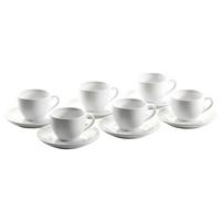 Kaffeetasse mit Untertasse Colombia ca. 180ml, 12-teilig - Weiß, Basics, Keramik (180ml) - Mäser