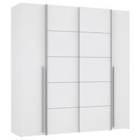 SZAFA NA UBRANIA NARAGO - biały/kolor aluminiowy, Basics, materiał drewnopochodny/tworzywo sztuczne (200/210/61,2cm) - MID.YOU