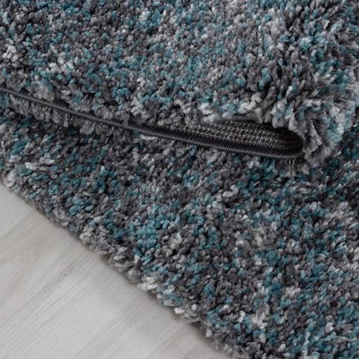 Hochflorteppich Enjoy Blau ca. 80x150cm - Blau/Pastellblau, KONVENTIONELL, Textil (80/150cm) - Novel