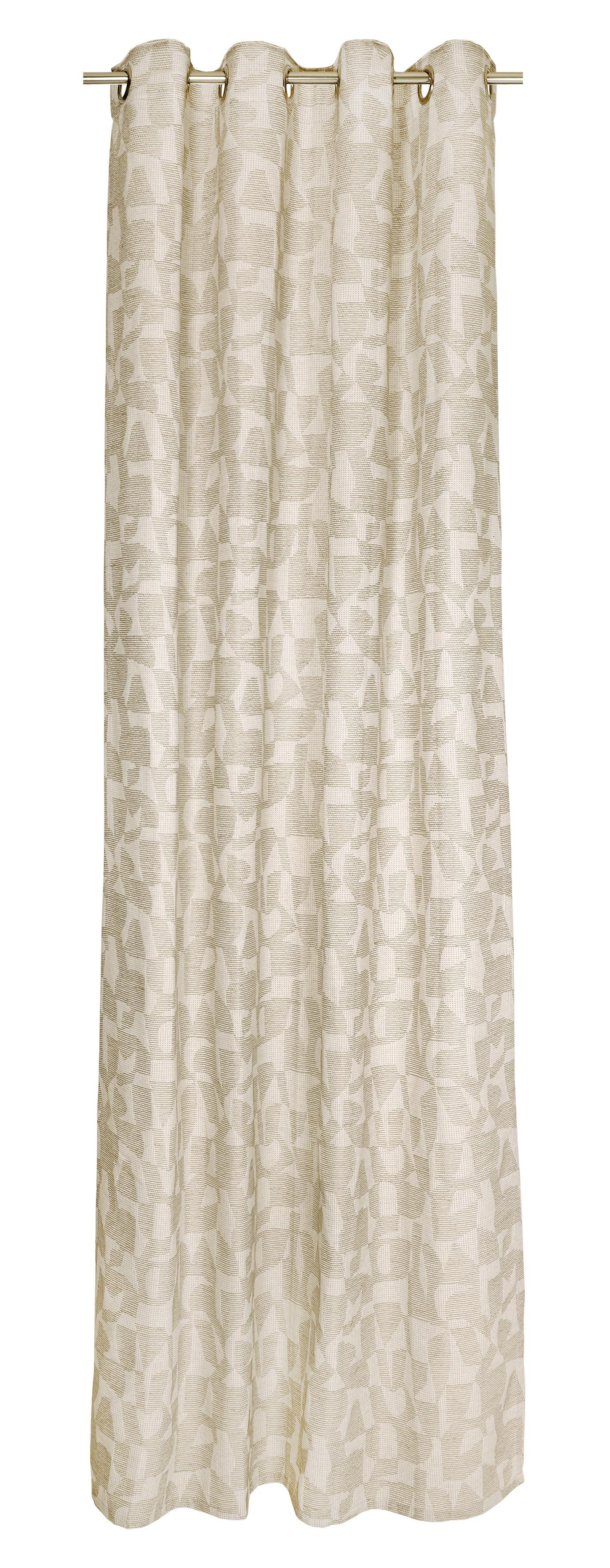 ZASŁONA NA PRZELOTKACH E-COSMO ESPRIT - beżowy/naturalny, Basics, tkanina (140/250cm) - Esprit