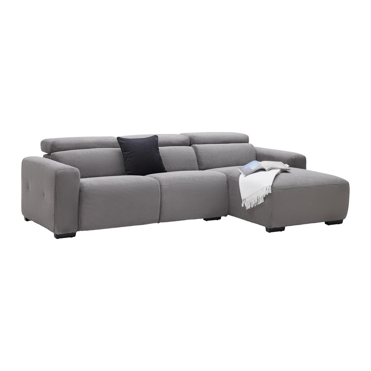 Wohnlandschaft Bondico 272 Anthrazit - Anthrazit/Schwarz, Modern, Holz/Textil (272/75-92/101 / 170cm) - Mömax