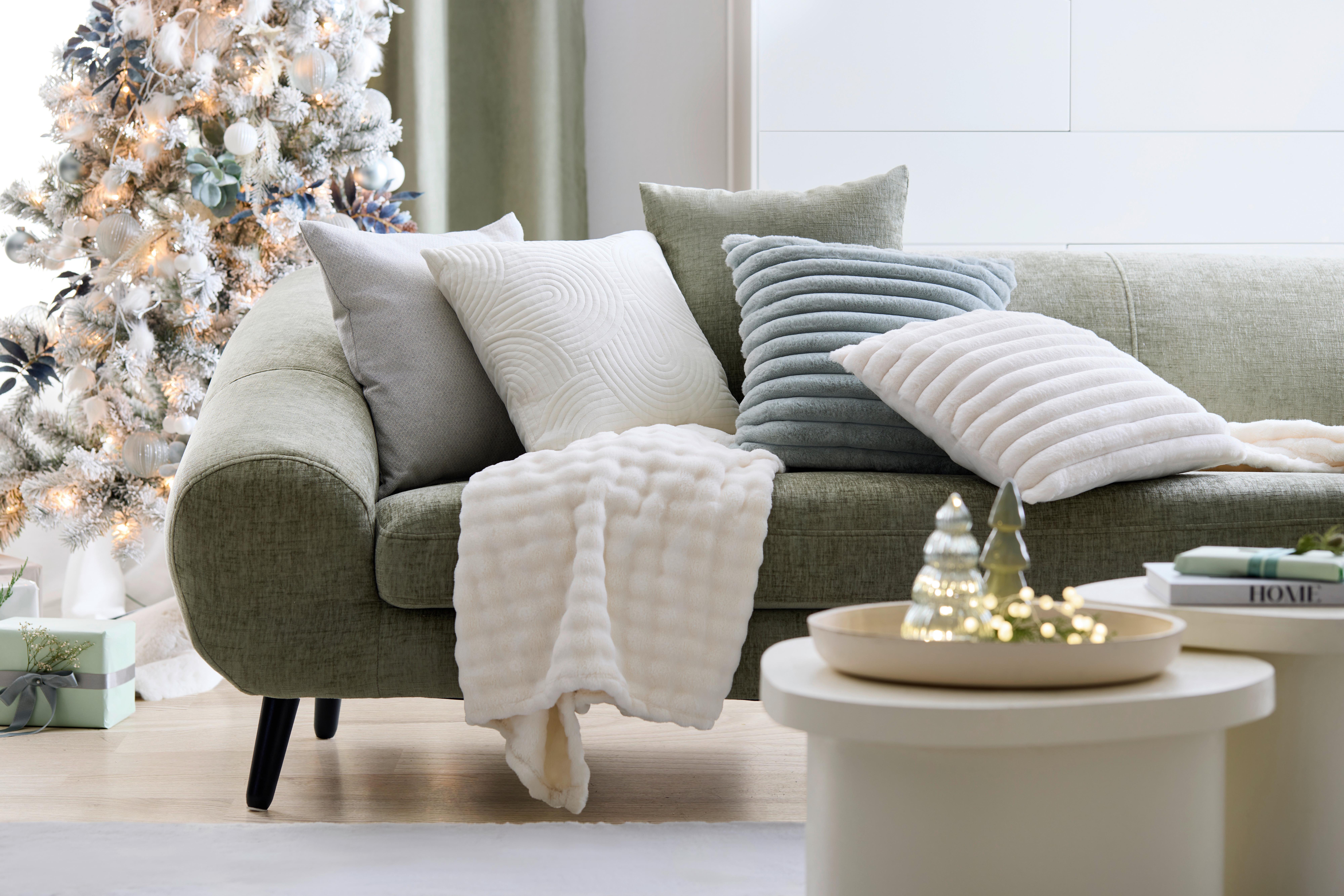 PRYDNADSKUDDE BOGGY - vit, Modern, textil (45/45cm) - Mömax